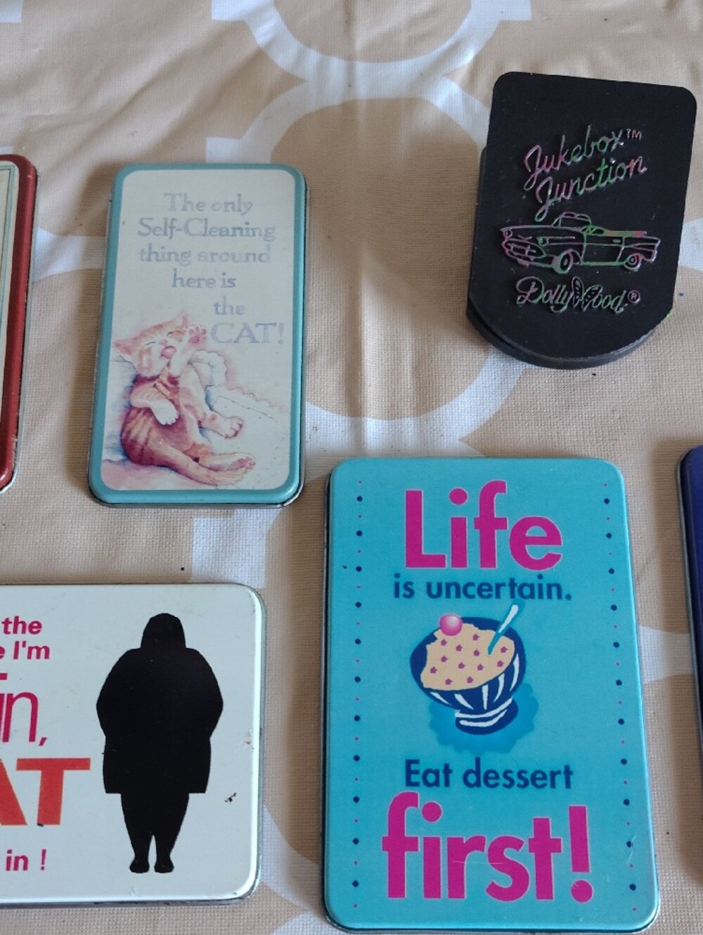 Vintage Cat Diet Humor Refrigerator Magnet Lot Booth Cartoon - Picture 6 of 8